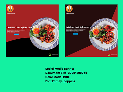 Social Media Banner banner food graphic design