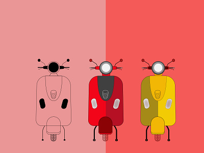 Vespa illustration graphic design illustration scooter vespa