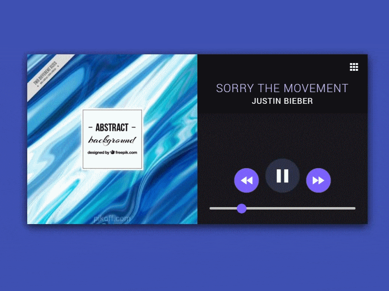 Material Music Player animation color gif loop material design music