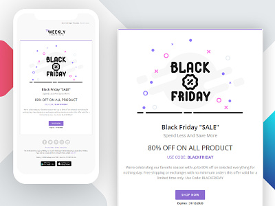 Black Friday Sale Email Newsletter black friday clean design email mail newsletter sale shop