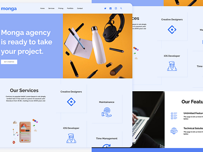 Monga landing page