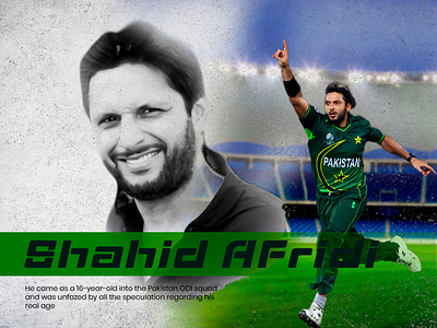 Cricket poster design -shahid afridi AKA Lala