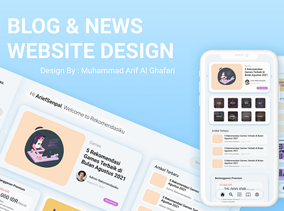 Blog & News Website Design app articles blog design graphic design news ui ux web design website