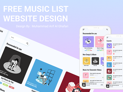 Free Music List Web Design