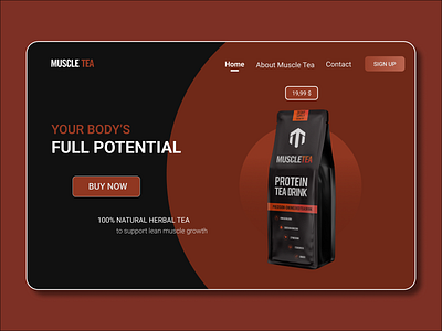 MUSCLE TEA - Protein Tea Drink 3d branding france graphic design logo ui ux