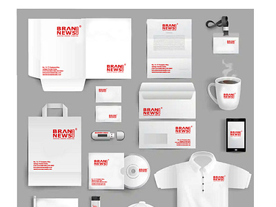 BranNews Media Stationary Branding.