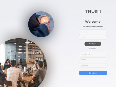 DESKTOP LOGIN PAGE FOR TRUTH APP