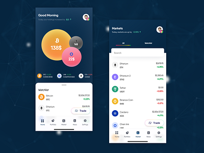 Cryptocurrency App UI