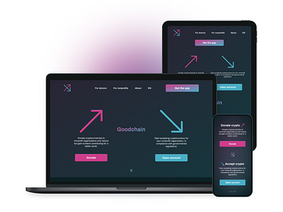 Crypto donation website and app app crypto design product design responsive ui design ux design