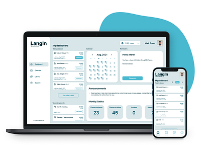 Responsive teacher’s dashboard