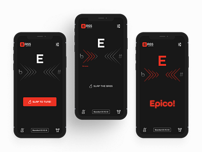 Bass tuner for slap lovers app product design ui design ux design