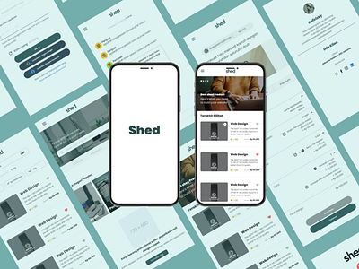 Shed Mobile Design adobe xd app branding design figma illustration logo mobile ui user experience