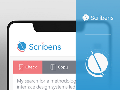 Scribens - Free, powerful English grammar checker brand identity branding corporative design logo minimalistic vector