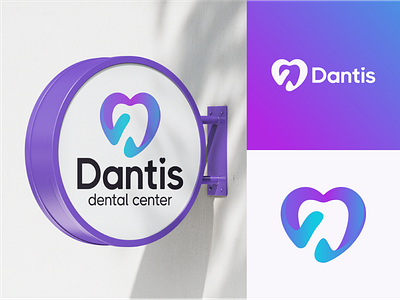 Dantis - a high level service dental clinic brand identity branding corporative design illustration logo minimalistic vector