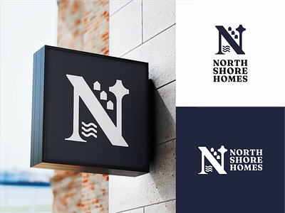 NORTH SHORE HOMES - Real Estate & Mortgage brand identity branding corporative design illustration logo minimalistic vector