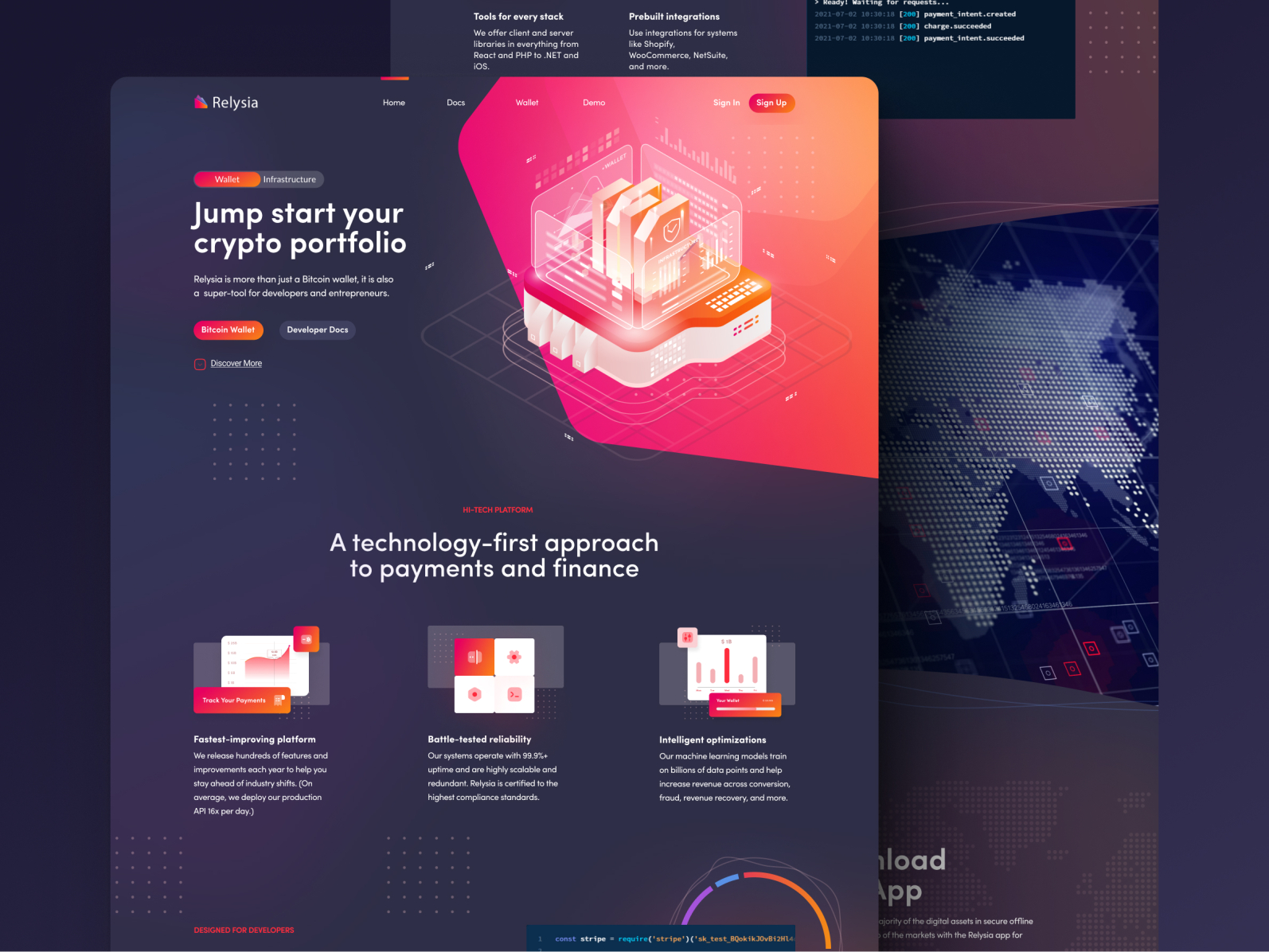 Relysia Landing Page by Angga Ramadan on Dribbble