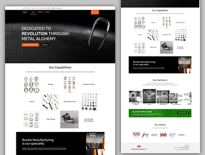 Manufacturing Company Website design ui website
