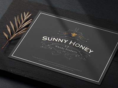 Sunny Honey - Greetings Card branding design illustration logo typography vector