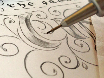 Letters calligraphy drawing hand letters