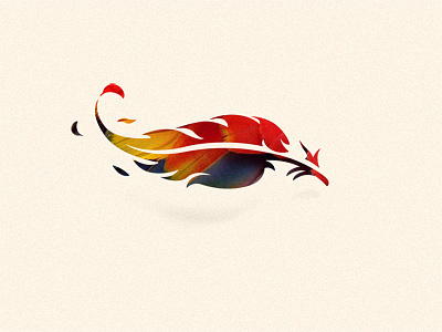 Color feather logo mark option