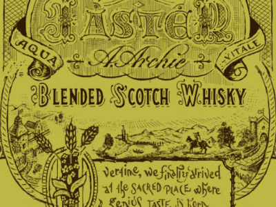 Jaster whiskey sketching jaster label lettering whisky