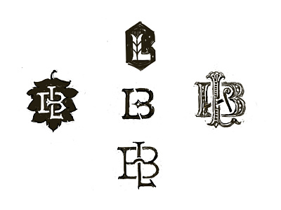 B-L monogramm logo letters