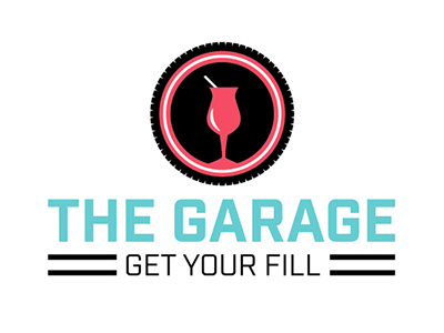 The Garage - Alternative Concept 01 alcohol brand identity branding car daiquiri garage illustration logo design mark tire type vector