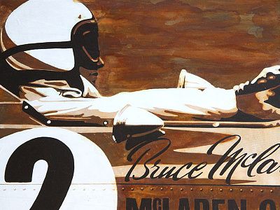 McLaren car race classic car mclaren nostalgic old painting rust rustic vintage vintage art