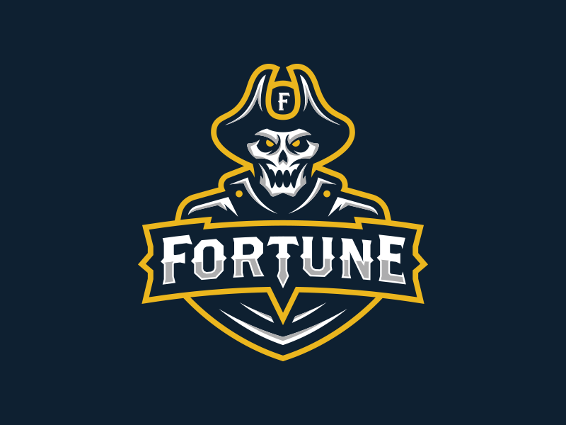 undead pirate treasure hunter logo