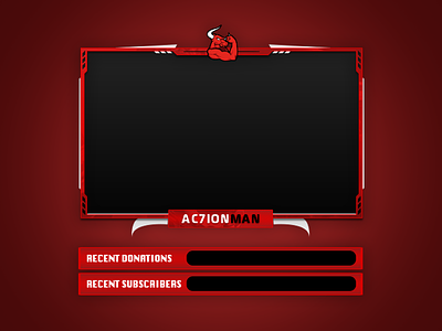 Action Man Livestreaming Overlay actionman bull livestream overlay twitch