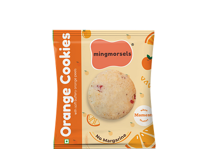 Orange Cookie Sachet branding design illustration packaging photoshop vector