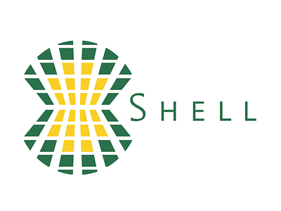 Shell (Royal Dutch Shell) branding design green illustrator logo logogram oil shell vector yellow