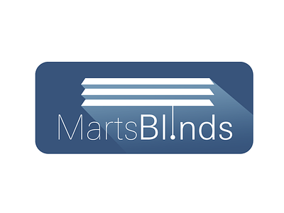 Marts Blinds banding blinds blue linotype logo long shadow pantone rebrand universe vector
