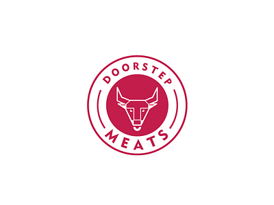 Doorstep Meats adobe bull illustrator logo logodesign love meat pantone rosewood vector