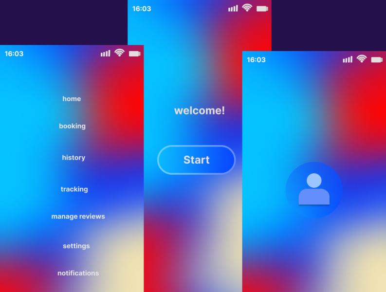 basic app frames by Sravan Preethi on Dribbble
