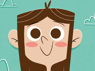 Hello! cartoon character child children illustration design girl illustration vector