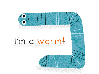 Worm! cartoon caterpillar character child children illustration design illustration vector worm