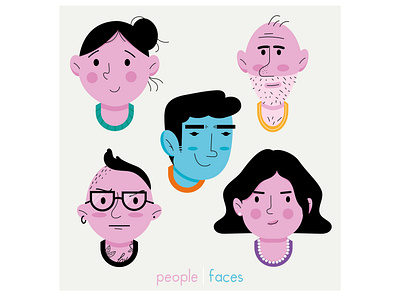 People faces character design face faces graphic design illustration man people vector woman