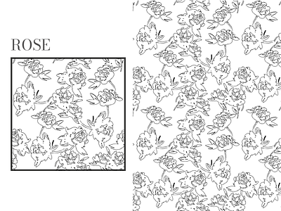 Rose decor floral graphic design illustration pattern rose textile