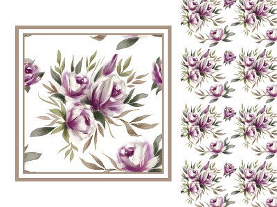 Roses pattern design flower graphic design illustration pattern photoshop roses textile