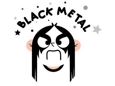 BLACK METAL black metal character children illustration design graphic design illustration metal music vector