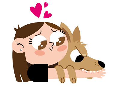 Me&Ciccio character dog graphic design illustration love vector