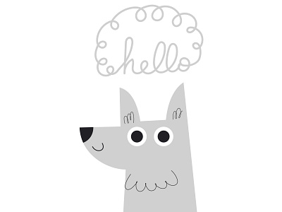 Dog character children illustration design dog graphic design hello illustration vector