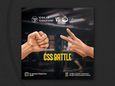 Robocode/Yoshlar Texnoparki | CSS battle battle color css design graphic design instagram mockup post robocode social media