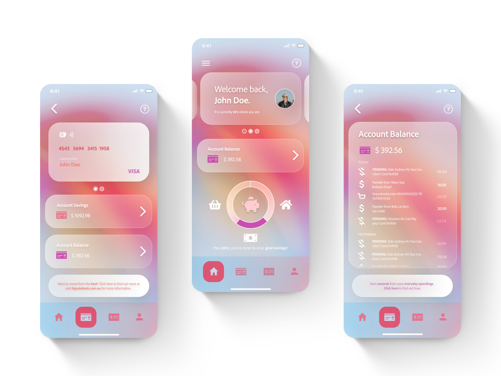 Finance Mobile App Concept by Linh on Dribbble