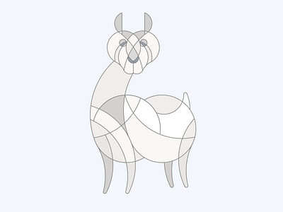 Alpaca alpaca baby design geometric illustration vector