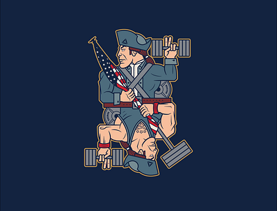 The Patriot character design graphic icon illustration reebok vector