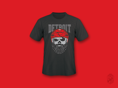 The Zetty apparel graphics art black brand character clean detroit graphic illustration red wings t shirt vector