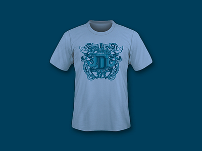 Believe In The D apparel graphic art blue clean detroit graphics illustration t shirt typography