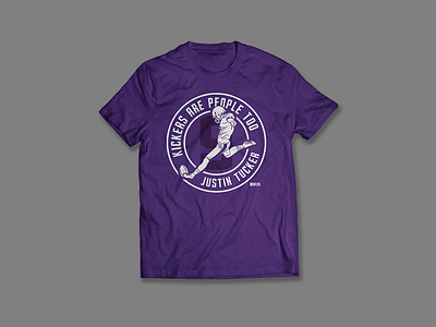 Kickers Are People Too apparel athletics baltimore character clothing design football graphic illustration nfl purple